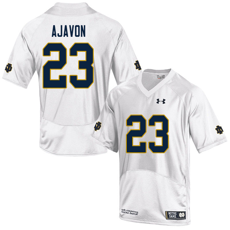 Men #23 Litchfield Ajavon Notre Dame Fighting Irish College Football Jerseys Sale-White - Click Image to Close